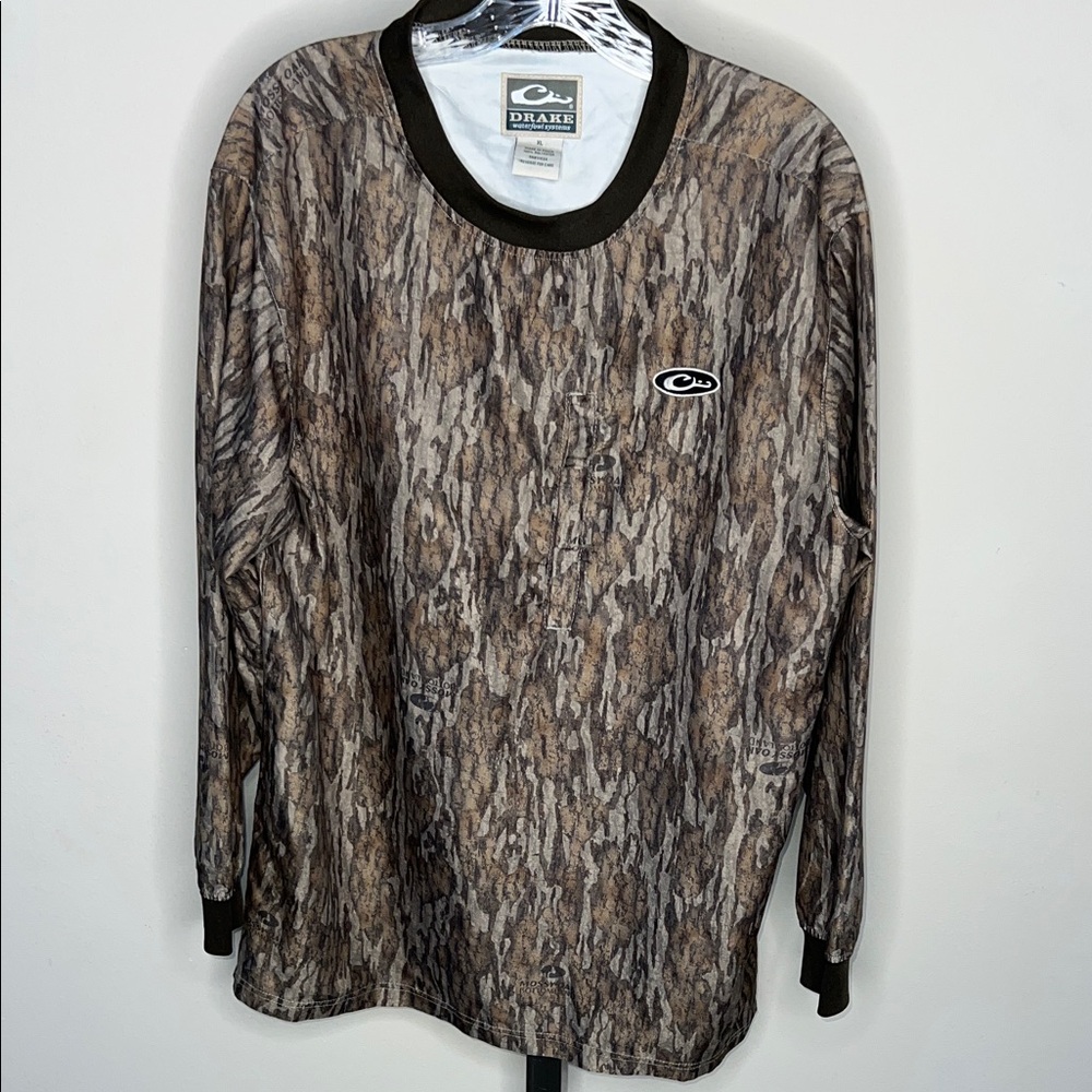 EUC Drake Men's Woodland Pattern Long Sleeve Shirt XL